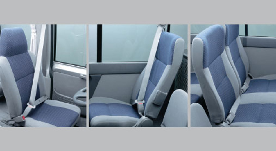 Civillian 3- and 2-point seat belts
