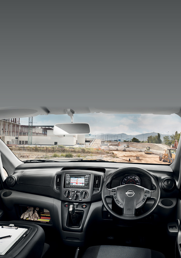 Interior dash view Nissan NV200