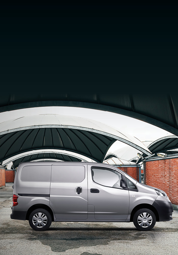 Side view of Silver NV 200