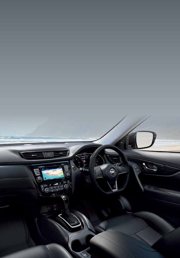 Interior front view of the dashboard