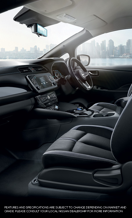 Internal side view of Nissan LEAF